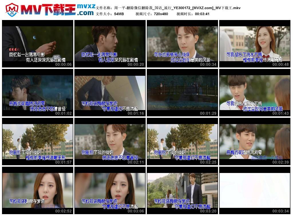 周一平-删除微信删除我_国语_流行_YE300172